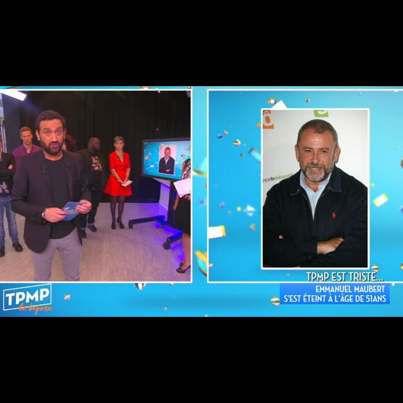 Mort d'Emmanuel Maubert : son ancien collaborateur Cyril Hanouna lui rend hommage dans "TPMP", mercredi 1er juin 2016