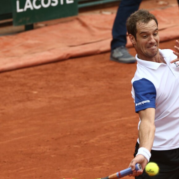 Richard Gasquet lors de son quart de finale face à Andy Murray Roland-Garros, Paris, le 1er juin 2016.