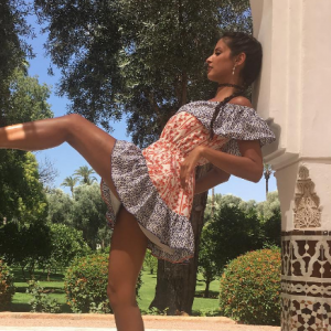 Malika Ménard à la Mamounia (Marrakech) le 1er juin 2016.