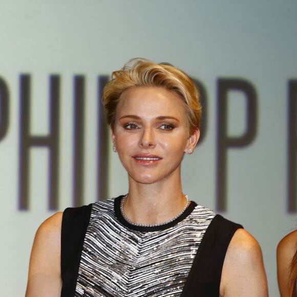 La princesse Charlene de Monaco a remis au créateur de mode Philipp Plein le prix FWMC 2016 lors de la clôture de la 4e Monte-Carlo Fashion Week organisée par la Chambre monégasque de la mode au Musée Océanographique à Monaco le 4 juin 2016. © Claudia Albuquerque/Bestimage