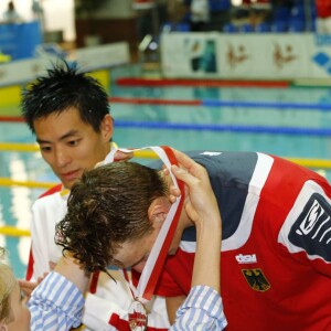 La princesse Charlene de Monaco a assisté aux finales du XXXIVe Meeting Mare Nostrum à la piscine du Stade Louis II le 5 juin 2016. © Claudia Albuquerque/Bestimage