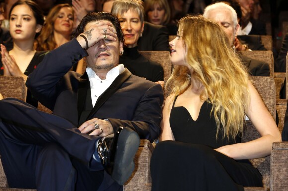 Johnny Depp et sa femme Amber Heard - Première du film Black Mass (Strictly Criminal) lors du 72e festival du film de Venise, le 4 septembre 2015.0
