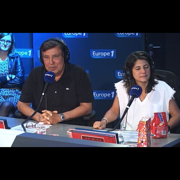 Jean-Pierre Foucault lors de sa dernière dans Les Pieds dans le plat, sur Europe 1, jeudi 9 juin 2016