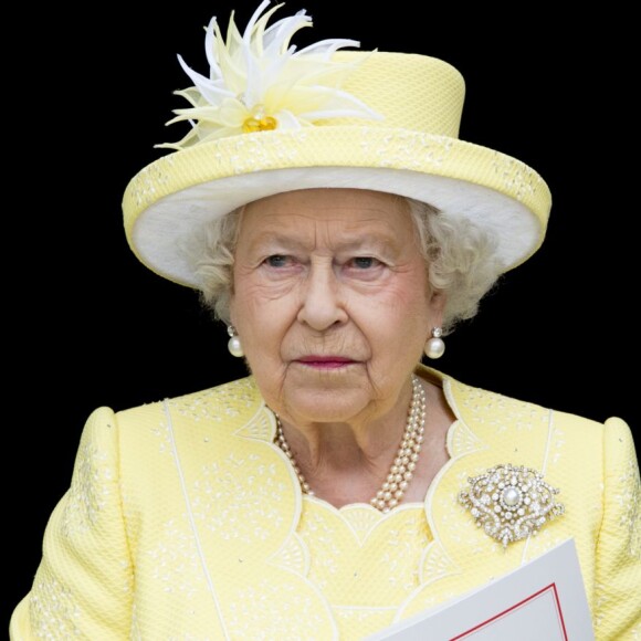 La reine Elizabeth II et le prince Philip, duc d'Edimbourg, lors de la messe pour les 90 ans de la souveraine, le 10 juin 2016 à Londres, jour du 95e anniversaire du duc.