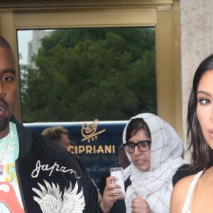 Kim Kardashian et son mari Kanye West sont allés déjeuner au restaurant Cipriani à New York, le 5 juin 2016