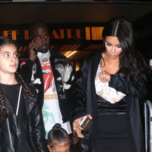 Kim Kardashian et son mari Kanye West sont allés voir The Lion King' avec leur fille North West à New York, le 5 juin 2016