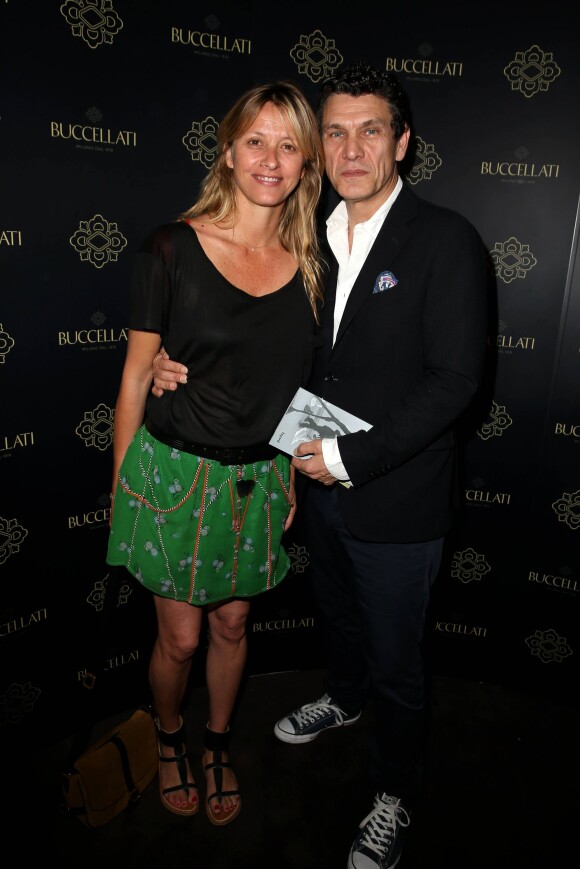 Marc Lavoine et sa femme Sarah - Inauguration de la nouvelle boutique Buccellati, au 1 rue de la Paix, à Paris, le 8 juin 2016. © Dominique Jacovides / Bestimage
