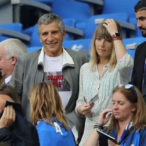 Nagui et sa femme Mélanie Page au match d'ouverture de l'Euro 2016, France-Roumanie au Stade de France, le 10 juin 2016. © Cyril Moreau/Bestimage