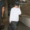Kourtney Kardashian arrive à l'aéroport de LAX à Los Angeles, le 9 juin 2016