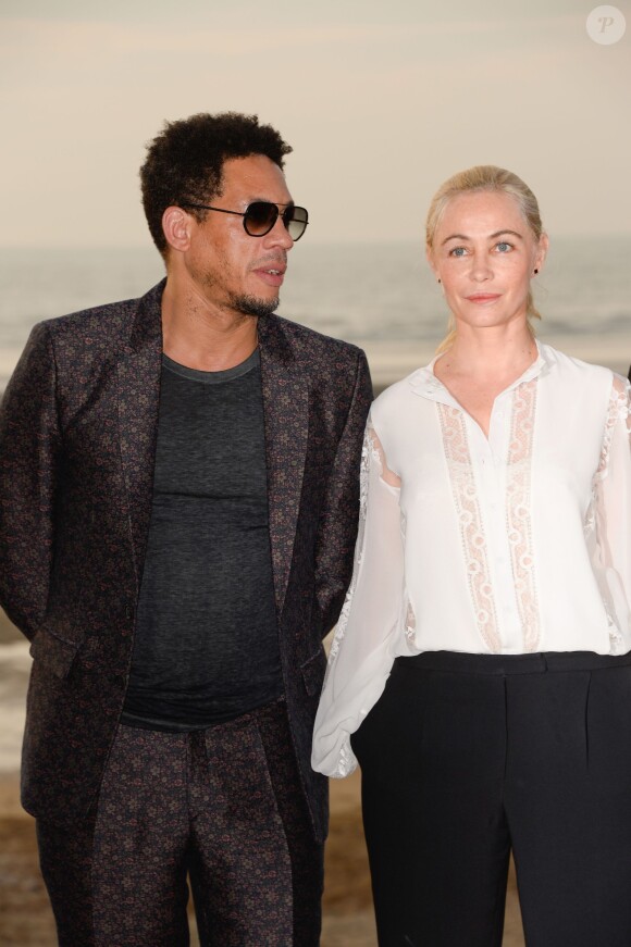 JoeyStarr (Joey Starr) et Emmanuelle Béart (Présidente du jury) - Dîner d'ouverture au profit de l'association "Enfants du soleil" pendant le 30ème Festival du film de Cabourg en France le 9 juin 2016. © Coadic Guirec/Bestimage