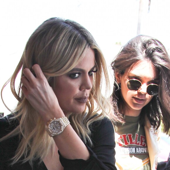 Khloé Kardashian, Kendall Jenner et Scott Disick sont allés déjeuner au restaurant "Il Pastaio" à Beverly Hills. Le 13 juin 2016.