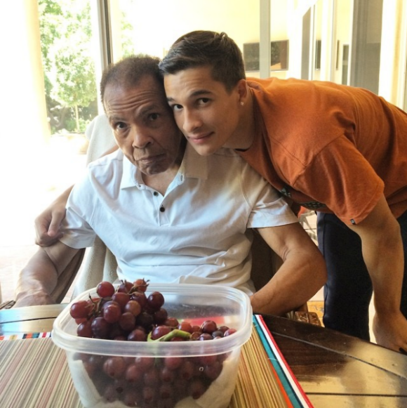 Photo de Biaggio Ali Walsh et Muhammad Ali publiée le 14 août 2014.