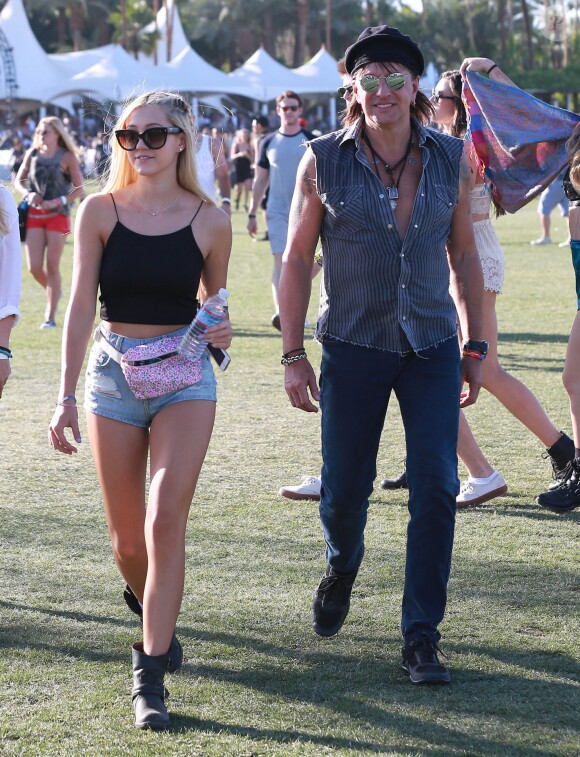 Richie Sambora et sa fille Ava Sambora au festival de Coachella. Avril 2015.