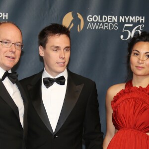 Louis Ducruet et sa compagne Marie accompagnaient le prince Albert II de Monaco lors de la soirée de clôture du 56e Festival international de télévision de Monte-Carlo, marquée par la révélation du palmarès et la remise des Nymphes d'or. © Denis Guignebourg/BestImage