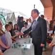 Le prince Albert II de Monaco au salon Monacology 2016 à Monaco le 15 juin 2016. Dans le cadre de la semaine monégasque de sensibilisation à l'environement, du 13 au 17 juin, sur le quai Antoine 1er, se trouve des ateliers pédagogiques avec un thème central, la protection de la nature. © Bruno Bebert / Bestimage