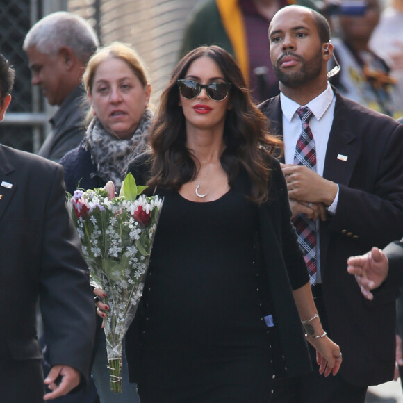 Megan Fox, enceinte, va participer à l'émission "Jimmy Kimmel Live !" à Los Angeles, le 31 mai 2016.