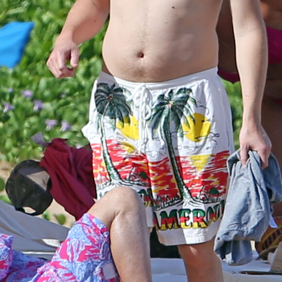 Goldie Hawn, son fils Wyatt Russell et sa compagne Meredith Hagner profitent d'un après-midi ensoleillé sur la plage de Maui. Hawaï, le 16 juin 2016.