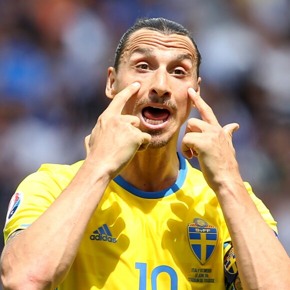 Zlatan Ibrahimovic pendant du match de l'équipe de Suède contre l'équipe d'Italie à Toulouse lors de l'UEFA Euro 2016, le 17 juin 2016. © Cyril Moreau/Bestimage