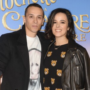 Alizée et son compagnon le danseur Grégoire Lyonnet - Avant-première du film Clochette et la Créature légendaire au Gaumont Champs-Elysées à Paris, le 20 mars 2015.