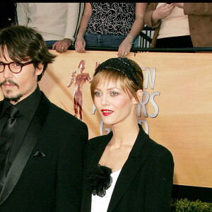 Johnny Depp et Vanessa Paradis aux Golden Globes 2005.