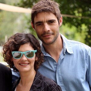 Audrey Tautou et son compagnon Yann Le Bourbouac'h - Inauguration du nouveau chai du Château Les Carmes Haut-Brion dessiné par Philippe Starck et Luc Arsène à Bordeaux le 24 juin 2016. Le domaine, qui produit des crus de Pessac-Léognan, est la propriété du groupe immobilier Pichet. © Patrick Bernard / Quentin Salinier / Bestimage