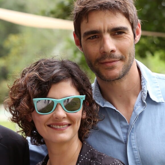 Audrey Tautou et son compagnon Yann Le Bourbouac'h - Inauguration du nouveau chai du Château Les Carmes Haut-Brion dessiné par Philippe Starck et Luc Arsène à Bordeaux le 24 juin 2016. Le domaine, qui produit des crus de Pessac-Léognan, est la propriété du groupe immobilier Pichet. © Patrick Bernard / Quentin Salinier / Bestimage