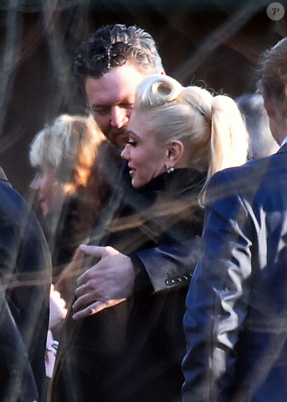 Gwen Stefani et son compagnon Blake Shelton assistent au mariage de RaeLynn et Josh Davis à Franklin dans le Tennessee. Le 27 février 2016