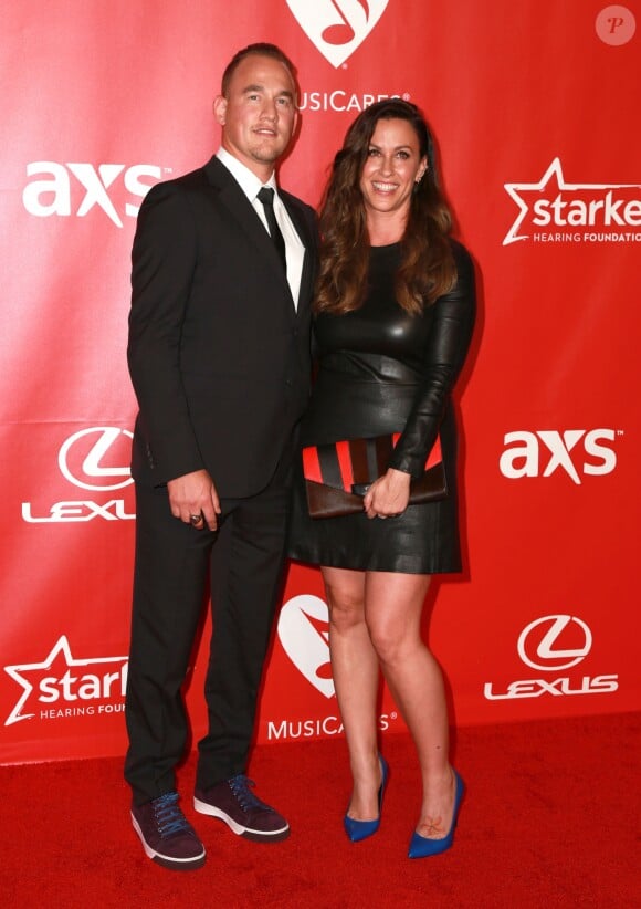 Alanis Morissette et son mari Mario Treadway - 25ème anniversaire MusiCares 2015 Person Of The Year Gala en l'honneur de Bob Dylan le 6 février 2015