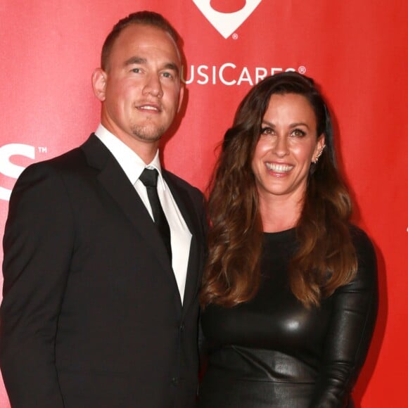 Alanis Morissette et son mari Mario Treadway - 25ème anniversaire MusiCares 2015 Person Of The Year Gala en l'honneur de Bob Dylan le 6 février 2015