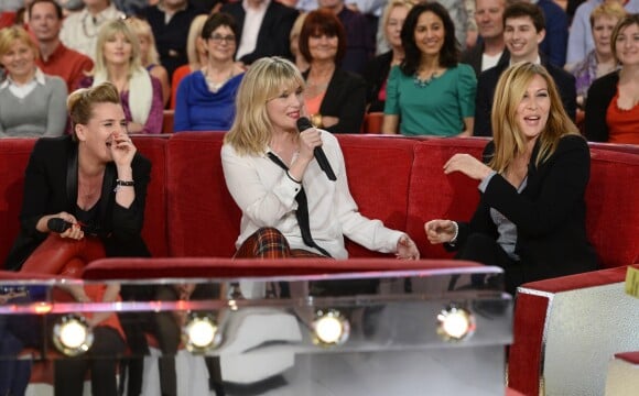 Marie-Amélie Seigner, Emmanuelle Seigner et Mathilde Seigner - Enregistrement de l'émission "Vivement Dimanche" à Paris diffusée le 18 mai 2014