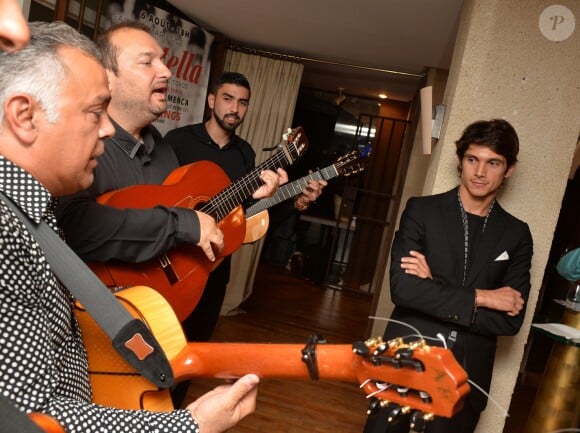 Exclusif - Sébastien Castella, André, Pablo et Canut Reyes des Gipsy Kings - Présentation presse de la corrida Flamenca des Saintes-Maries de la Mer "Castella seul contre 6 toros" qui aura lieu le 6 août 2016, au Carré des Feuillants, rue de Castiglionne à Paris, le 27 juin 2016. © Veeren/Bestimage