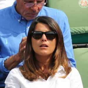 Karine Ferri - People dans les tribunes lors du Tournoi de Roland-Garros (les Internationaux de France de tennis) à Paris, le 27 mai 2016. © Cyril Moreau/Bestimage