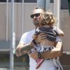 Megan Fox enceinte et son mari Brian Austin Green sont allés déjeuner avec leurs enfants Noah et Bodhi à Studio City, le 1er juillet 2016