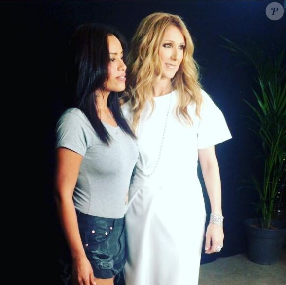 Amel Bent au côté de Céline Dion, sur Instagram, dimanche 3 juillet 2016