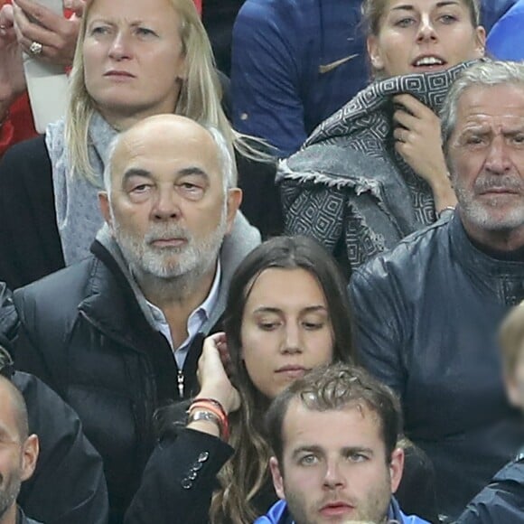 Gérard Jugnot et Jean-Claude Darmon lors du match du quart de finale de l'UEFA Euro 2016 France-Islande au Stade de France à Saint-Denis, France le 3 juillet 2016. © Cyril Moreau/Bestimage 