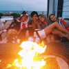 Ruby Rose et sa nouvelle chérie Harley Gusman célèbrent la fête de l'Indépendance Américaine chez Taylor Swift avec Gigi Hadid et Cara Delevingne. Photo publiée sur Instagram, le 5 juillet 2016