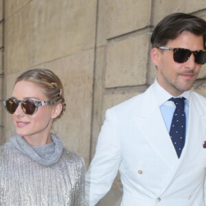 Olivia Palermo et son mari Johannes Huebl - Défilé Valentino, collection haute couture automne-hiver 2016/2017, à l'hôtel Salomon de Rothschild. Paris, le 6 juillet 2016. © CVS-Veeren/Bestimage