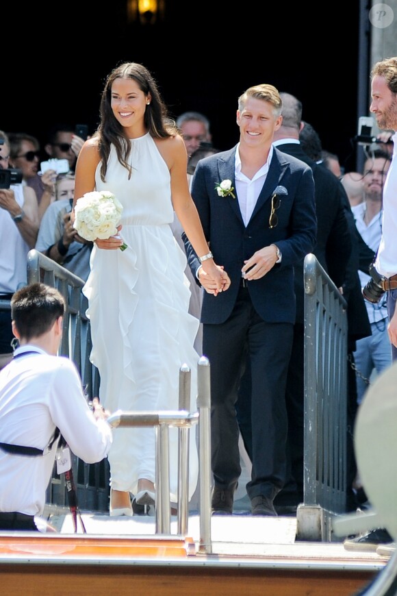 Ana Ivanovic et Bastian Schweinsteiger ont célébré leur mariage à Venise le 12 juillet 2016.