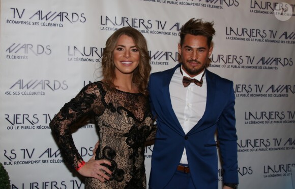 Emilie et Rémi de Secret Story 9 - Soirée des Lauriers TV Awards au Théâtre des Variétés à Paris, le 13 janvier 2016. © Denis Guigneboug/Bestimage