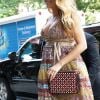 Blake Lively (robe Valentin) enceinte, se promène à Tribeca, New York, le 13 juillet 2016. © CPA/Bestimage