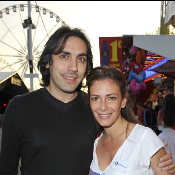 Elsa Fayer et son compagnon Zach Hanoun - Inauguration de la Foire du Trône en 2011.