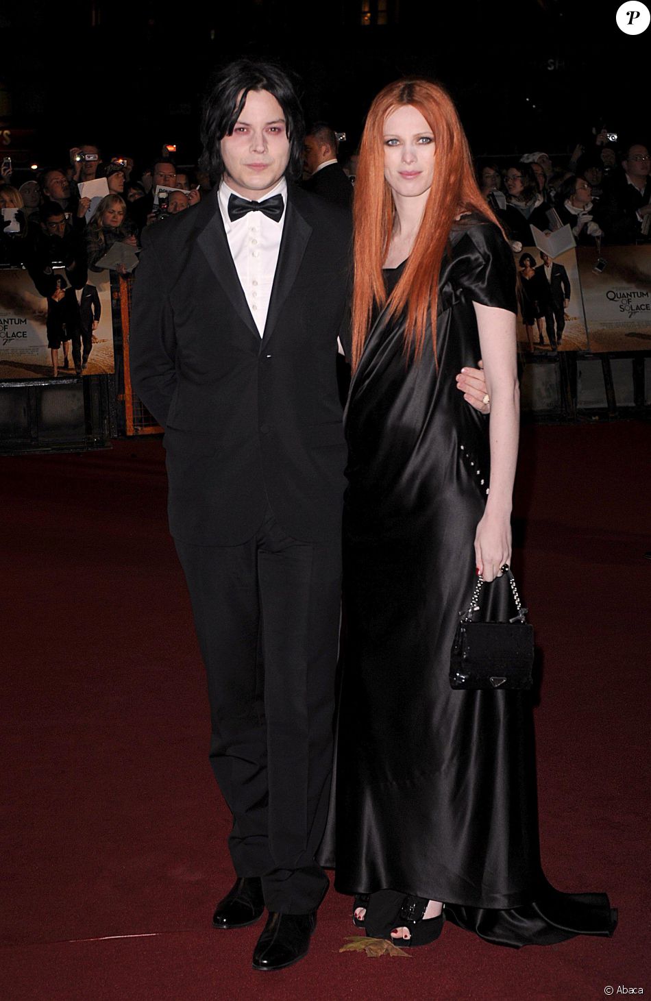 Jack White et son ex-compagne Karen Elson à la première de &#039;Quantum Of Solace&#039; à Londres, le 29 octobre 2008