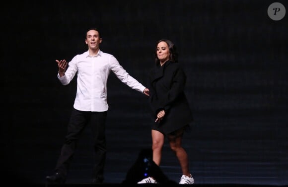 Exclusif - Prix Spécial - No Web No Blog - Grégoire Lyonnet et sa compagne Alizée - Dernière du spectacle de Brahim Zaibat "Rock It All Tour" à l'Olympia à Paris, avec en première partie DJ Pone et la présence exceptionnelle de Sean Garnier. Le 1er décembre 2015 © Denis Guignebourg / Bestimage