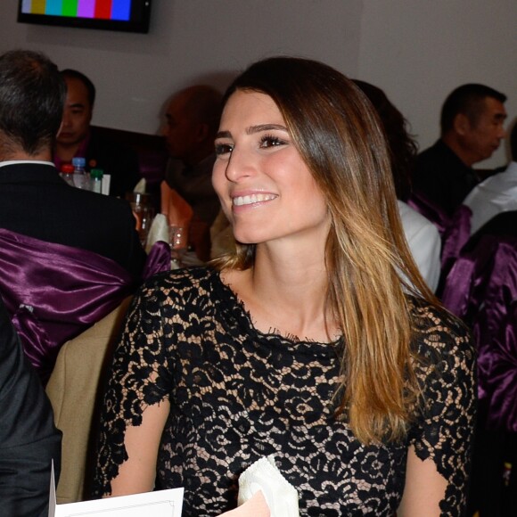 Exclusif - Laury Thilleman et son compagnon Juan Arbelaez lors du "Gala Exquis", un dîner de gala exceptionnel, au profit de l'UNICEF France, au restaurant Exquis à Paris, France le 4 juillet 2016. © Coadic Guirec/Bestimage