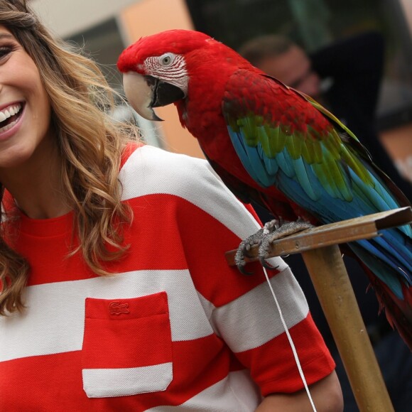 Laury Thilleman - People au village des Internationaux de Tennis de Roland Garros le 26 mai 2016. © Dominique Jacovides / Bestimage