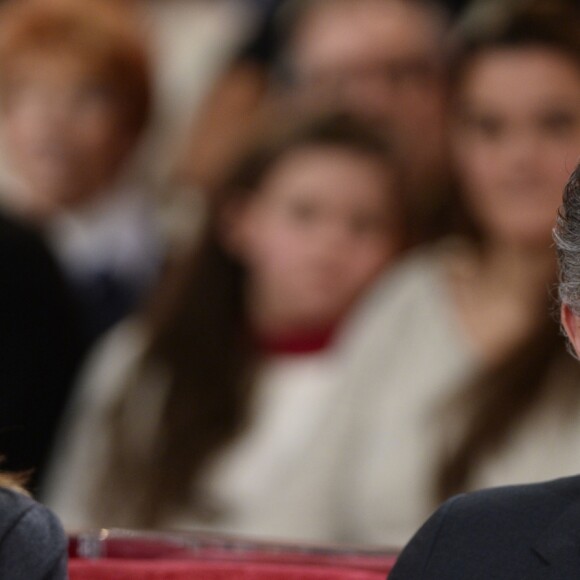 Léa Seydoux et Vincent Cassel - Enregistrement de l'émission "Vivement dimanche" le 22 janvier 2014.