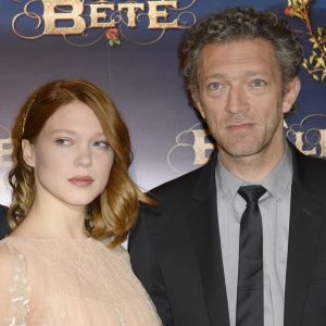 Léa Seydoux et Vincent Cassel - Première du film "La Belle et La Bête" à Paris le 9 février 2014.