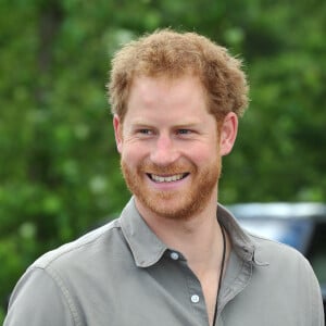 Le prince Harry visite un lieu de pêche dédié à l'éducation des jeunes défavorisés à Aberdare le 5 juillet 2016.