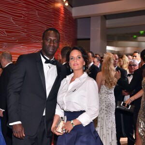 Omar Sy et sa femme Hélène - 68ème gala de la Croix-Rouge monégasque dans la salle des Etoiles du Sporting Monte-Carlo à Monaco, le 23 juillet 2016. © Bruno Bebert/Bestimage