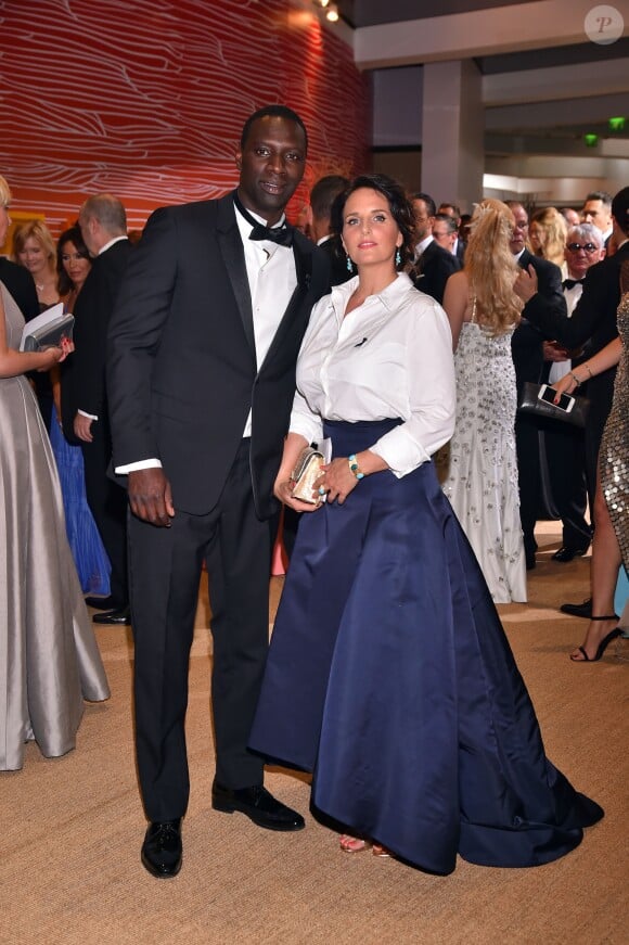 Omar Sy et sa femme Hélène - 68ème gala de la Croix-Rouge monégasque dans la salle des Etoiles du Sporting Monte-Carlo à Monaco, le 23 juillet 2016. © Bruno Bebert/Bestimage